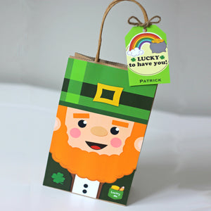 St. Patrick Leprechaun Favor Bag and Tag